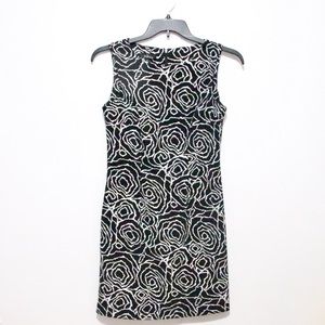 AGB Printed Sleeveless Sheath Dress